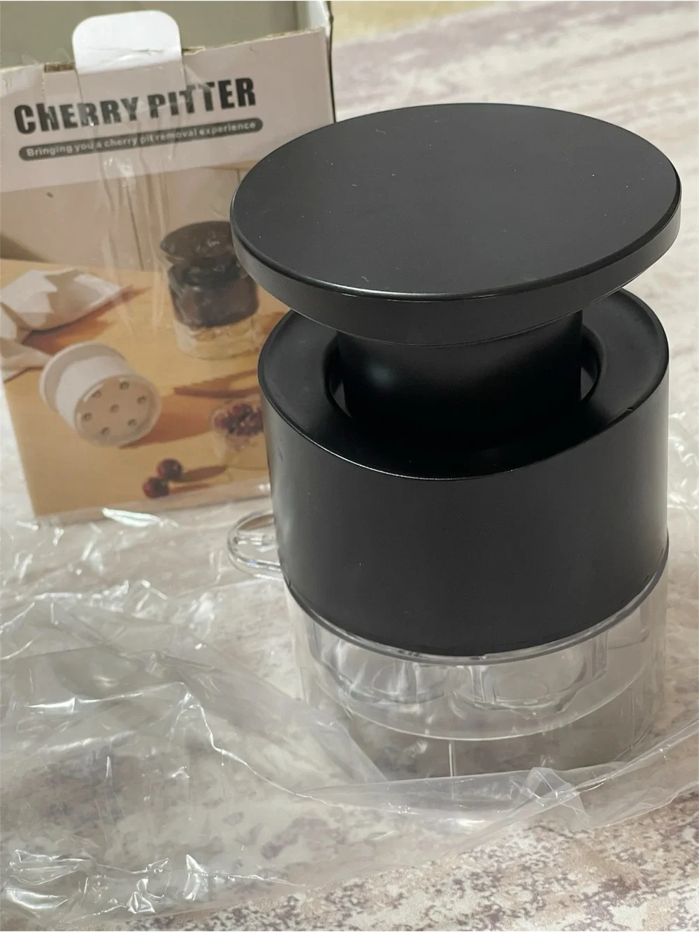 7-Hole Cherry Pitter Manual Fruit Pit Remover Tool NIB Baking Canning Kitchen